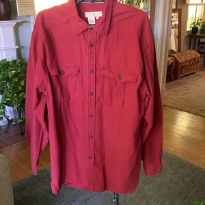 Territory Ahead 100% cotten flannel brick red shirt. Size L